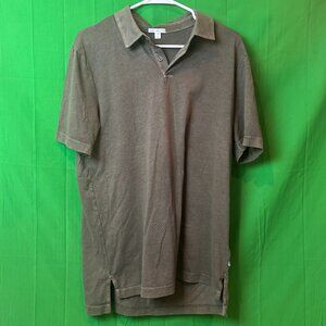 James Perse Standard Polo Light Charcoal — Size 2